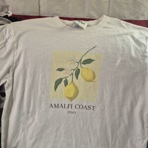 Amalfi Coast White Lemon Graphic Tee